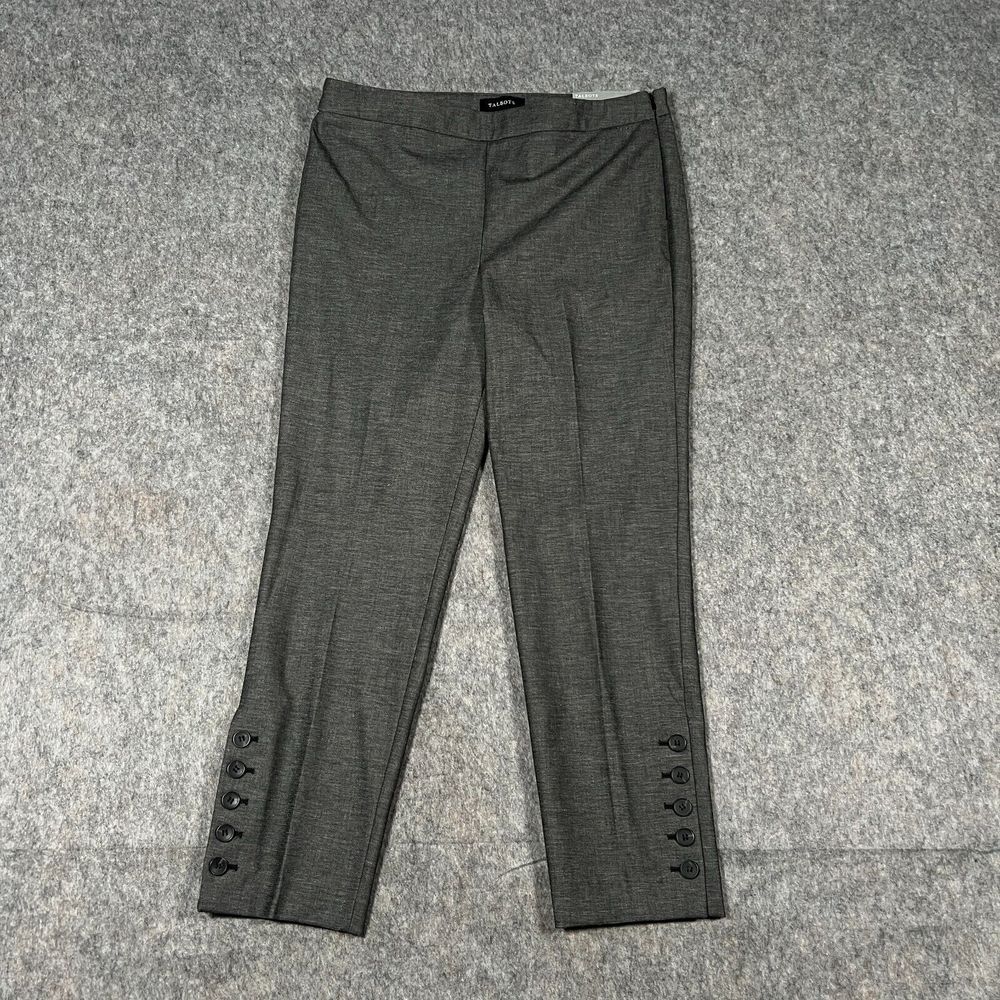 Talbots Women's Chatham‎ Ankle Dress Pants 12 Gray Side Zip Slim Leg NWT $99
